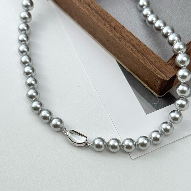 Platinum Gray Large Handmade Beaded Really Many Necklaces
