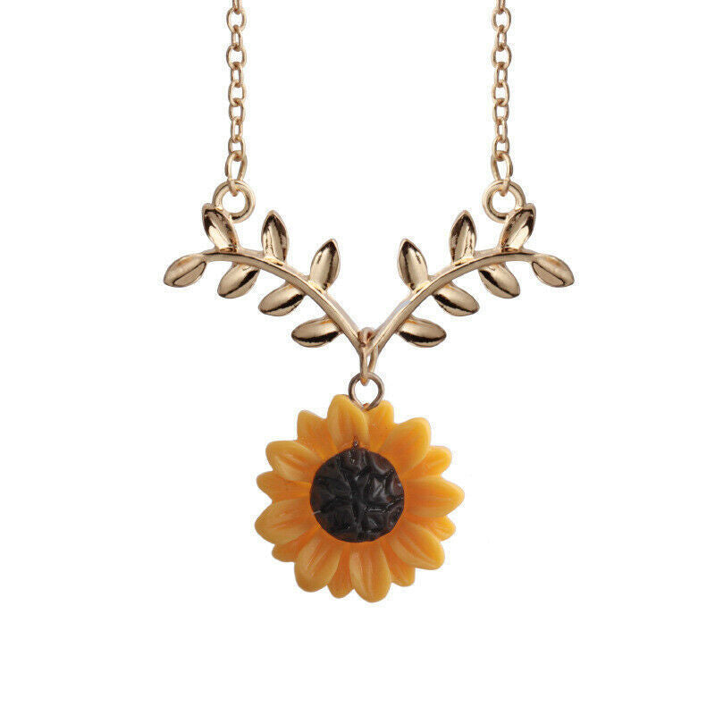 Women's Sunflower Suite Simple Fashion Branch Clavicle Earrings