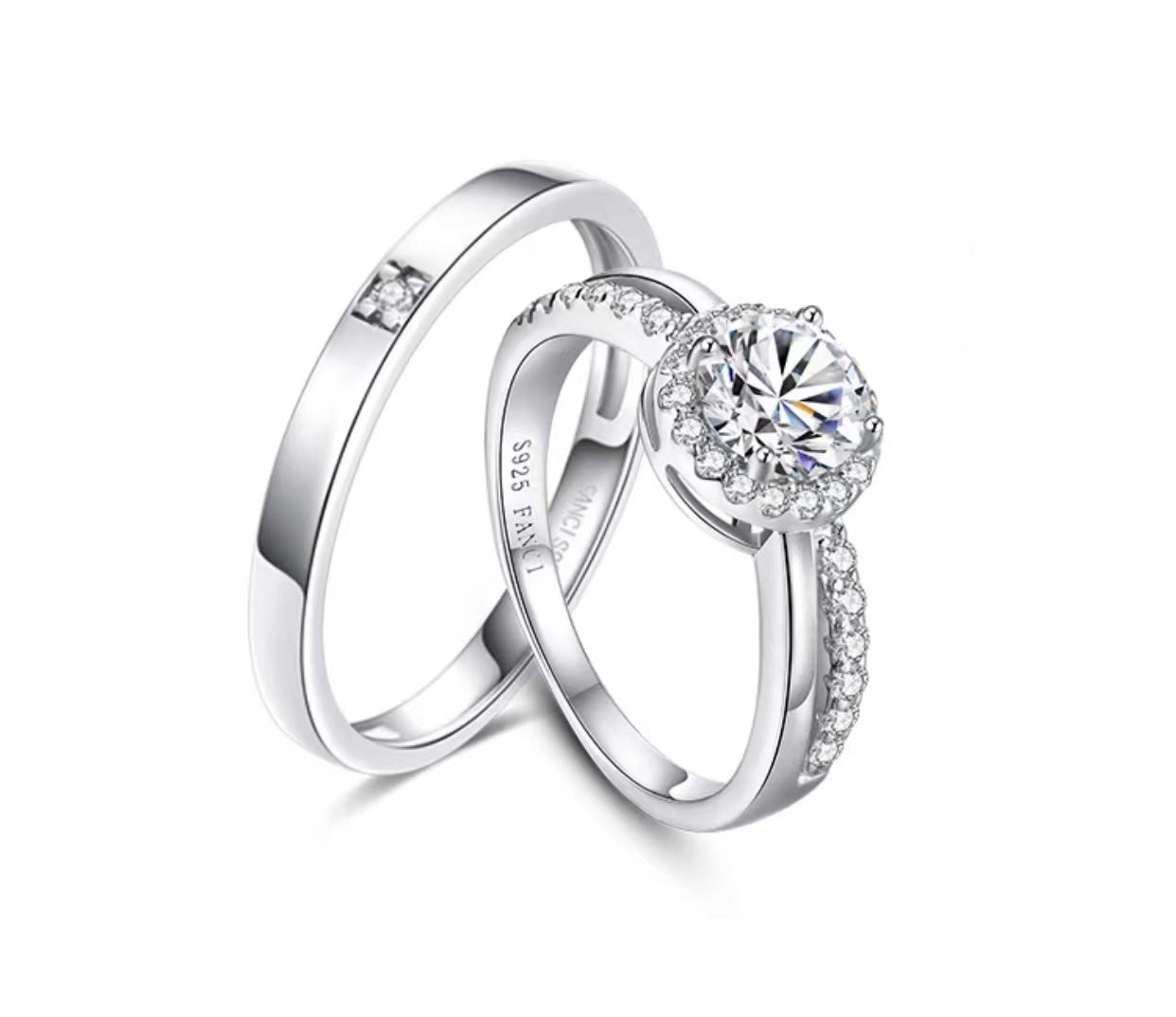 Women's & Men's Fan Home With Female Mobius Couple Fashion Simple Opening Rings