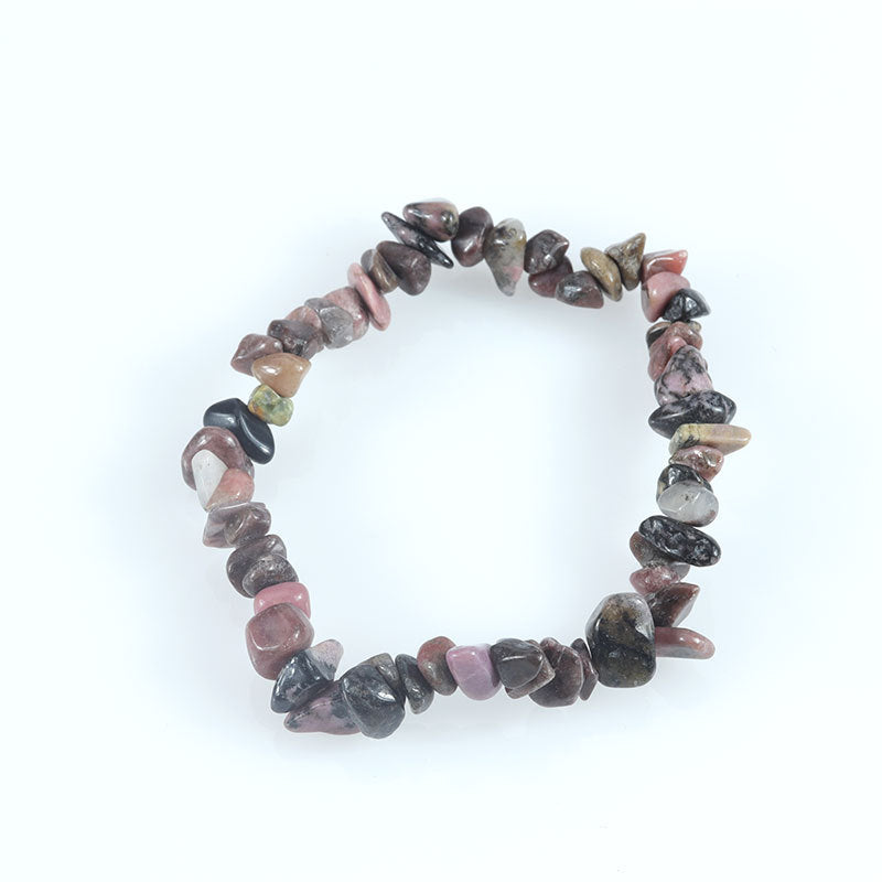 Natural Colorful Gravel Irregular Hand-woven Stretch Bracelets