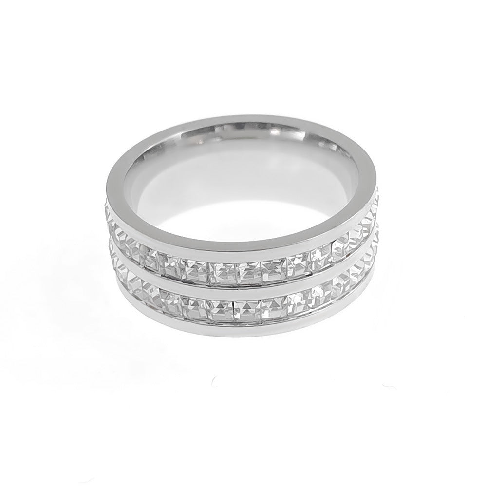 Men's Steel Retro Simple Titanium Corrosion Does Rings