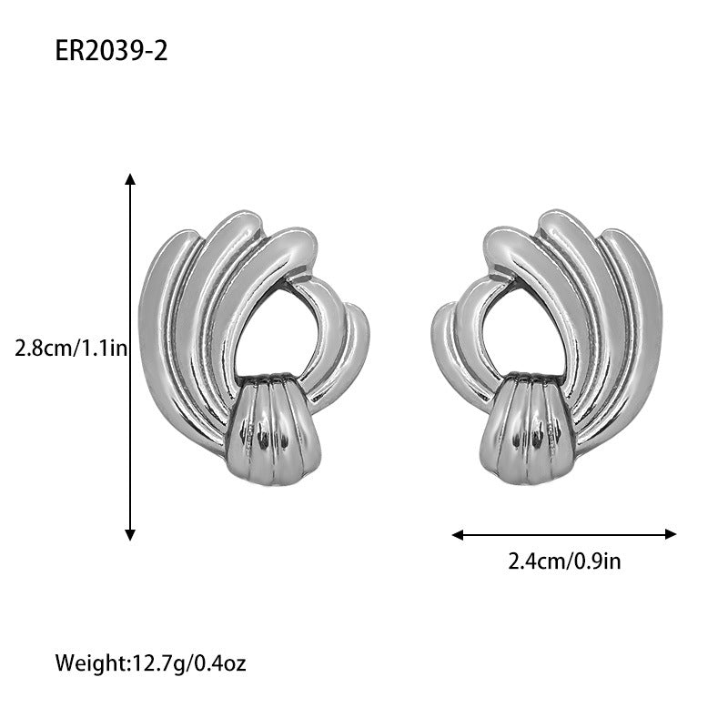 Luxury High-grade Simple Metal Alloy Niche Earrings