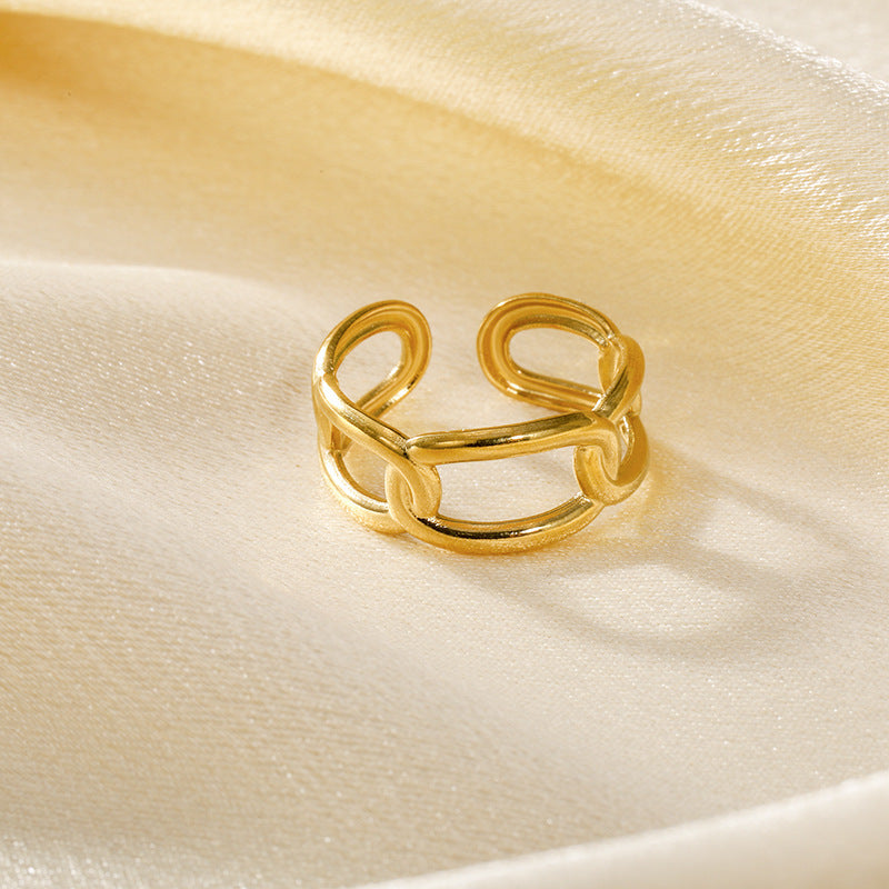 Hollow Chain Opening Adjustable Index Finger Fashion High Rings