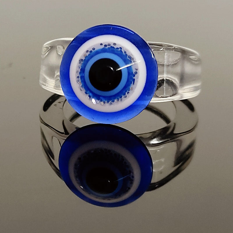 Devil's Eye Blue Eyes Acrylic Vintage Rings