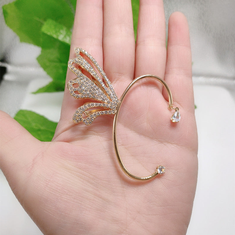 Clip Full Diamond Retro Three-dimensional Smart Earrings