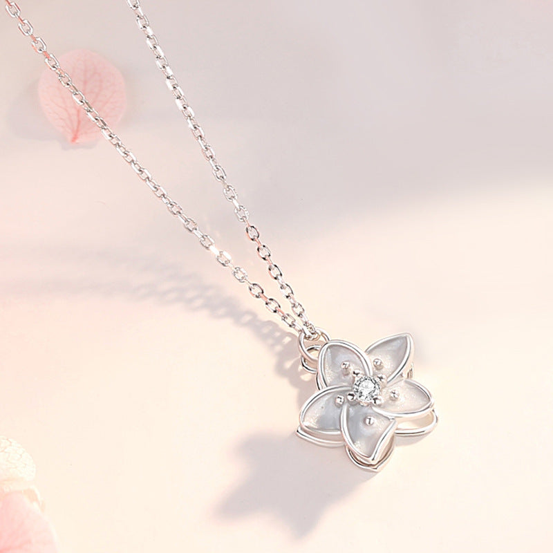 Women's For Summer Mori Fresh Petal Enamel Necklaces