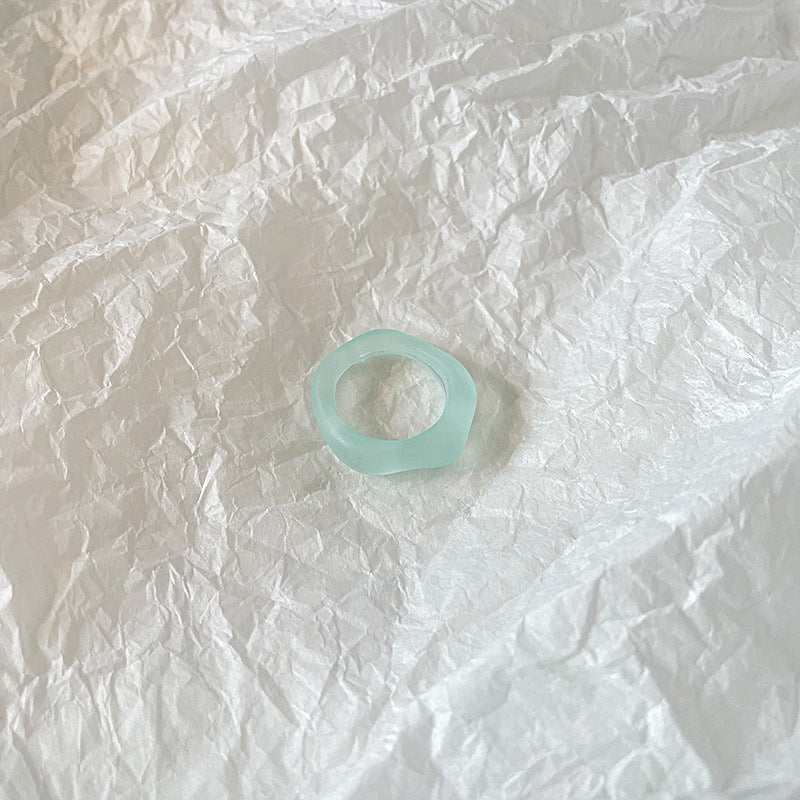 Resin Candy Color Cute Hand Jewelry Rings