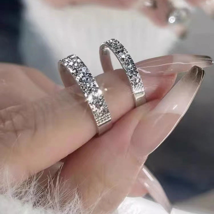 Female Design Flash Knock Face Pattern Rings