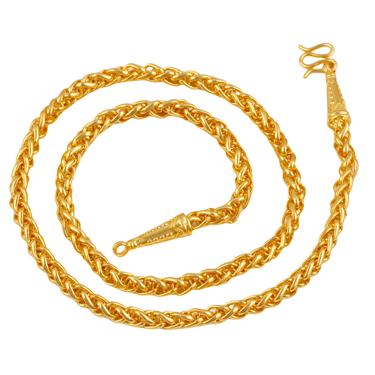 Tapered Winter Gold Head Imitation Thick Necklaces