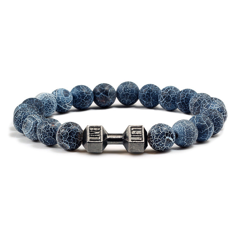 Beaded Black Frosted Stone Color Turquoise Bracelets