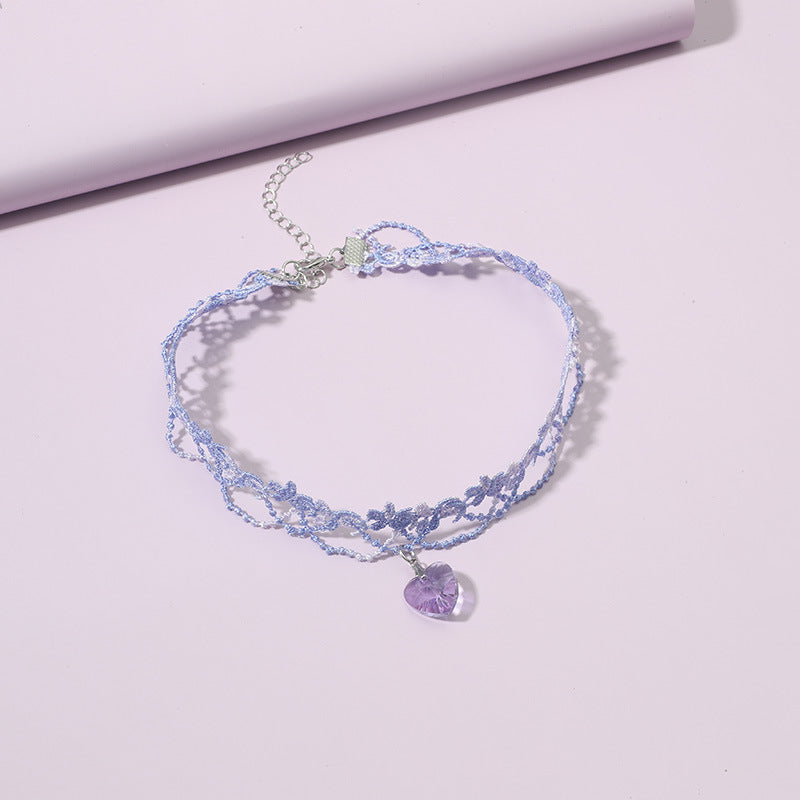 Lace Clavicle Simple Elegant Graceful Crystal Necklaces