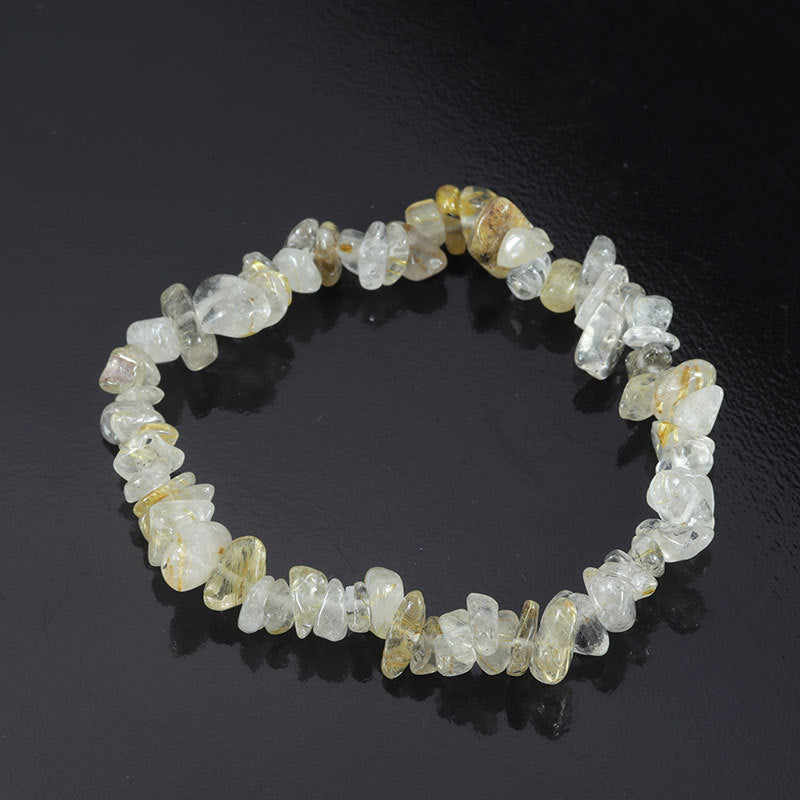 Natural Colorful Gravel Irregular Hand-woven Stretch Bracelets