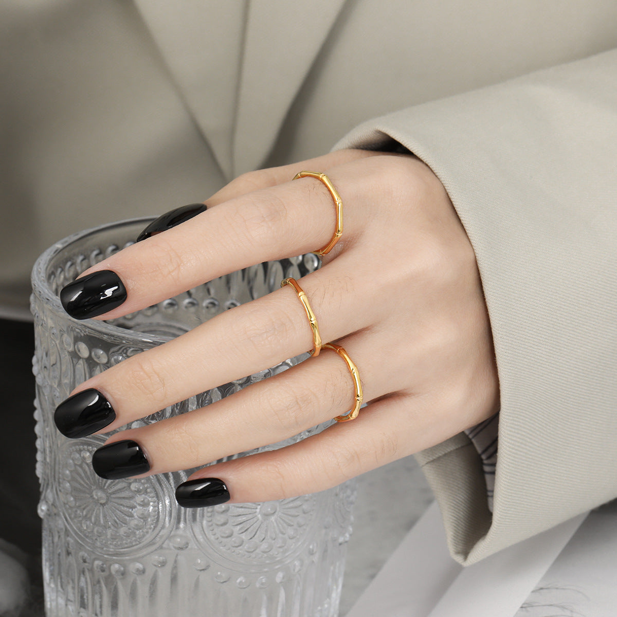 Bamboo Cold Style Titanium Steel No Rings