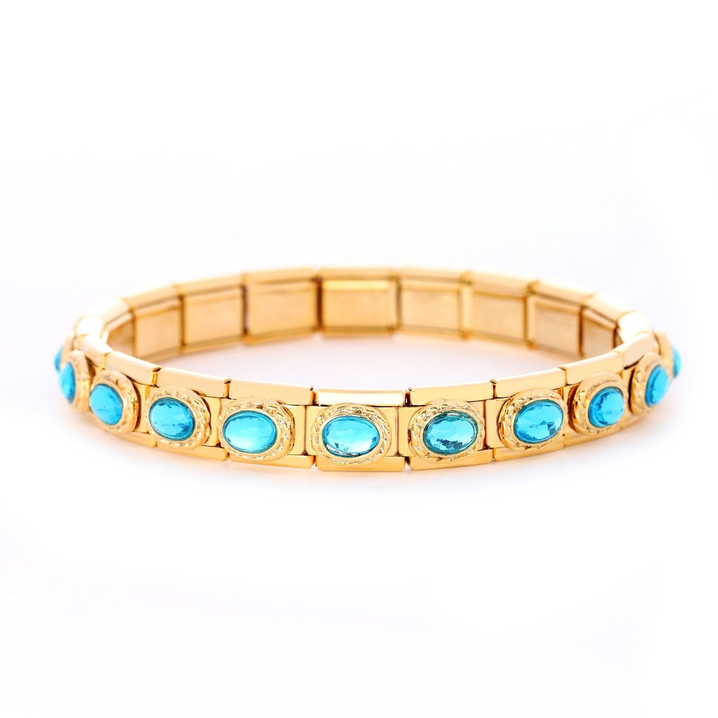 Steel Gold Penh Oval Gem Series Bracelets