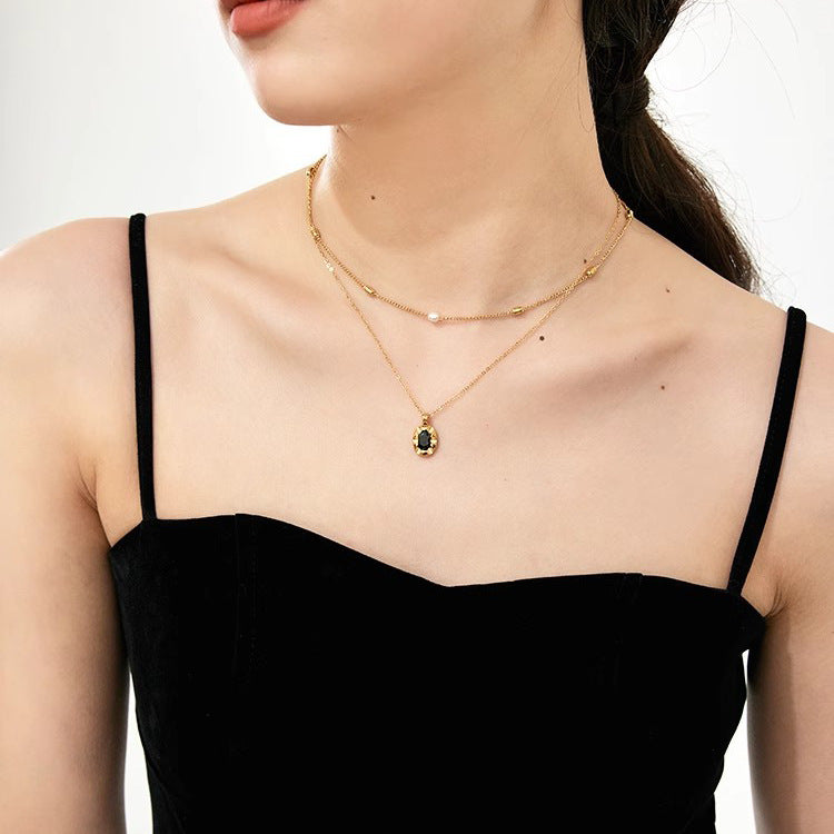 High Sense Everyday Joker Twin Pearl Necklaces