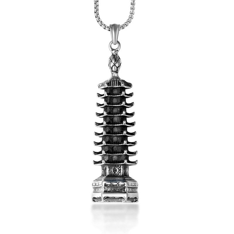 Men's Skull Titanium Steel Personality Half Face Necklaces