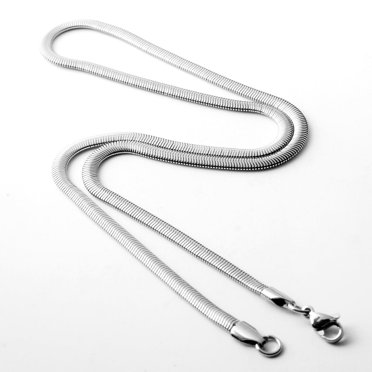 Women's & Men's Flat Trendy Light Luxury Jewelry Titanium Steel Necklaces