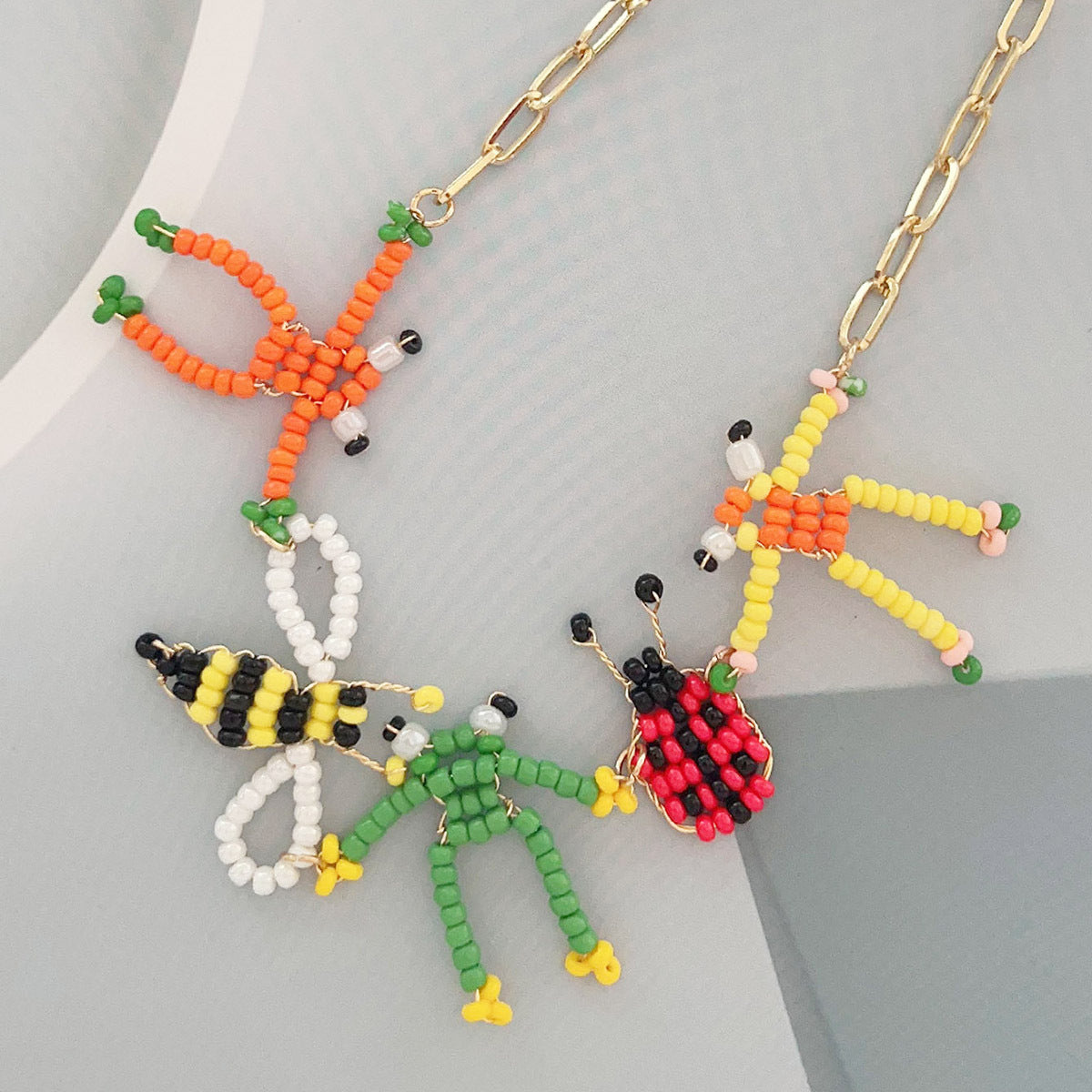 Korean Style Niche Creative Design Hand-woven Frog Necklaces
