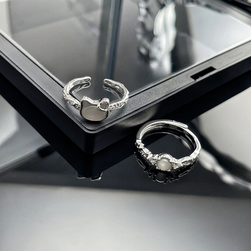 Kitten Exquisite Fashion Female Adjustable Cold Rings
