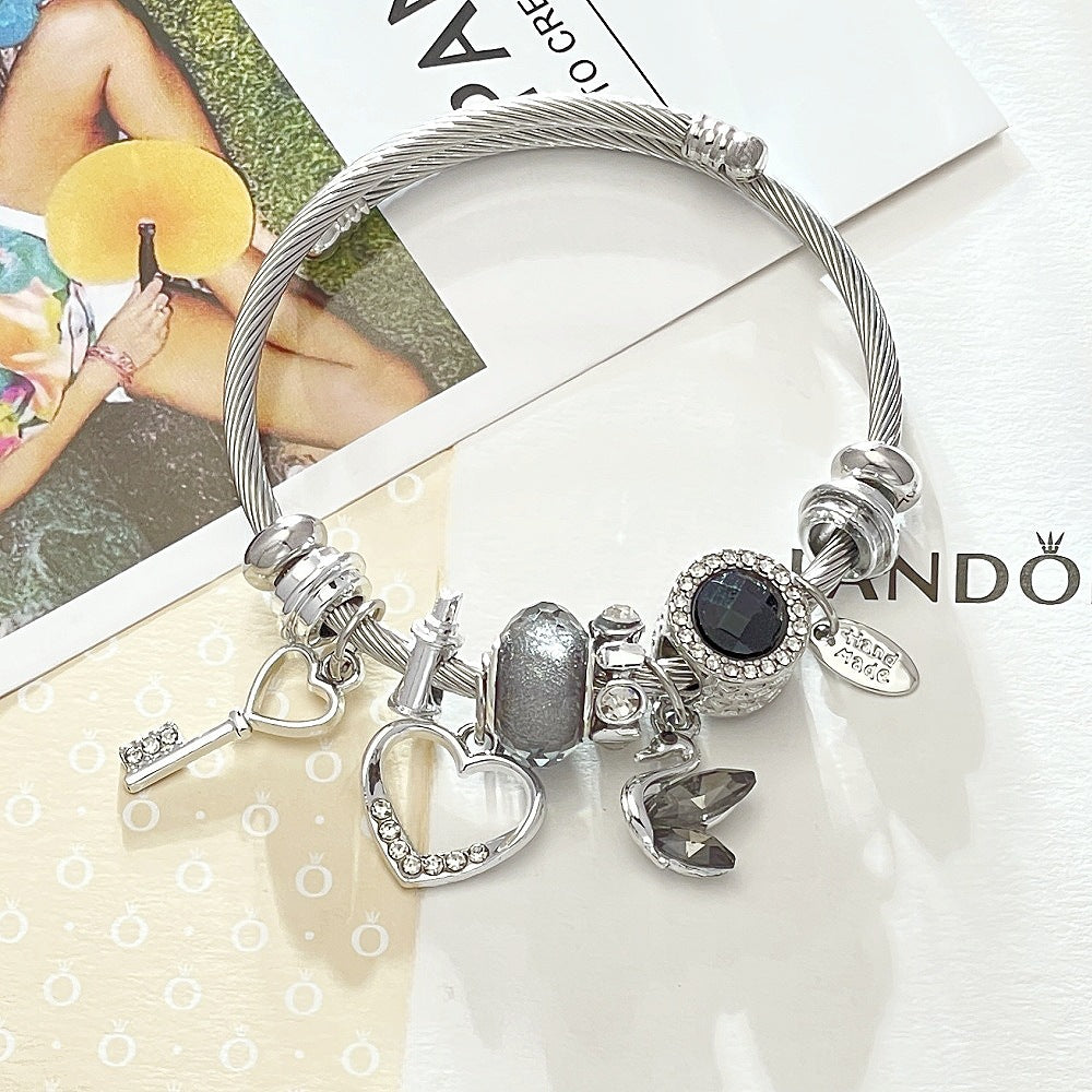 Pan Duo Swan Pull Cute Cartoon Bracelets