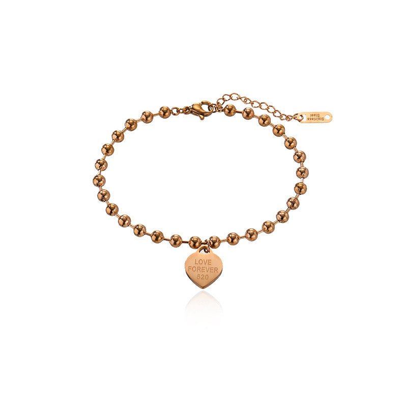 Titanium Steel No Fading Beads Chain Bracelets