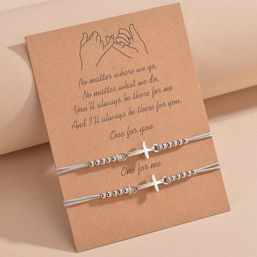 Cross Color Woven Adjustable Carrying Strap Bracelets