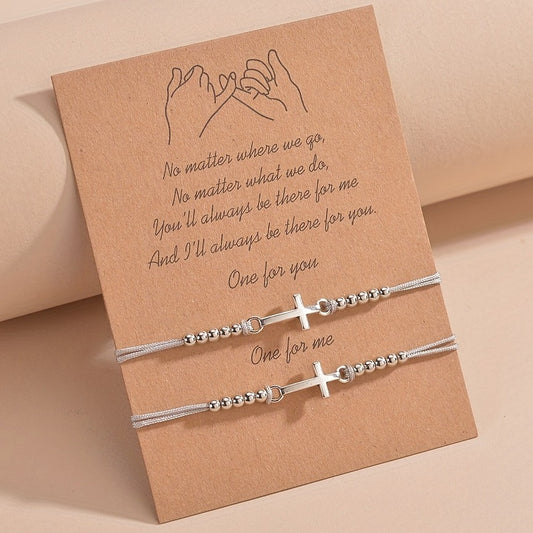 Cross Color Woven Adjustable Carrying Strap Bracelets