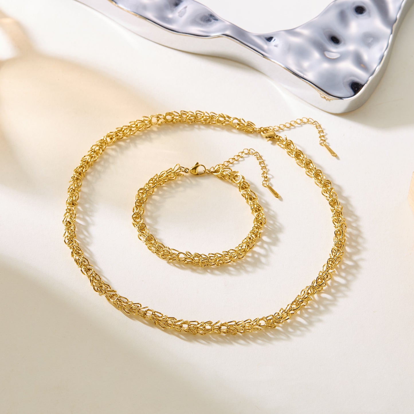 Women's Stainless Steel Crown Chain Graceful Jewelry Necklaces