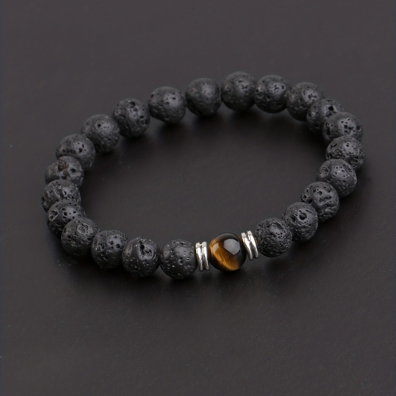Women's & Men's Volcanic Rock Yoga Wheel Handmade Bracelets
