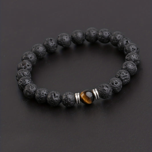 Women's & Men's Volcanic Rock Yoga Wheel Handmade Bracelets