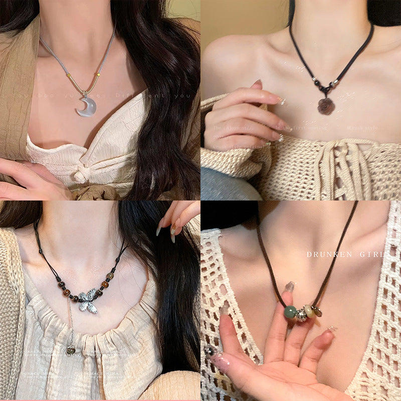 Women's Style Butterfly National Fashion Simple Retro Beaded Necklaces