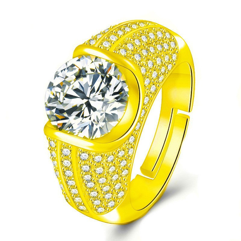 Karat Eight Hearts Arrows Diamond Platinum Plated Rings