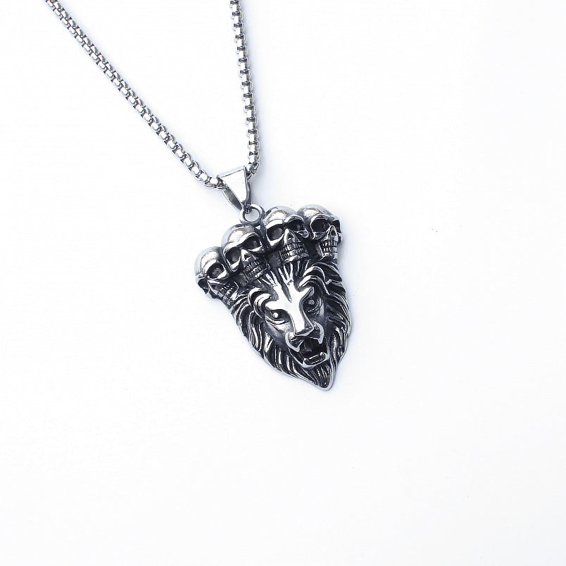 Men's Fashion Titanium Steel Double Snake Trendy Necklaces