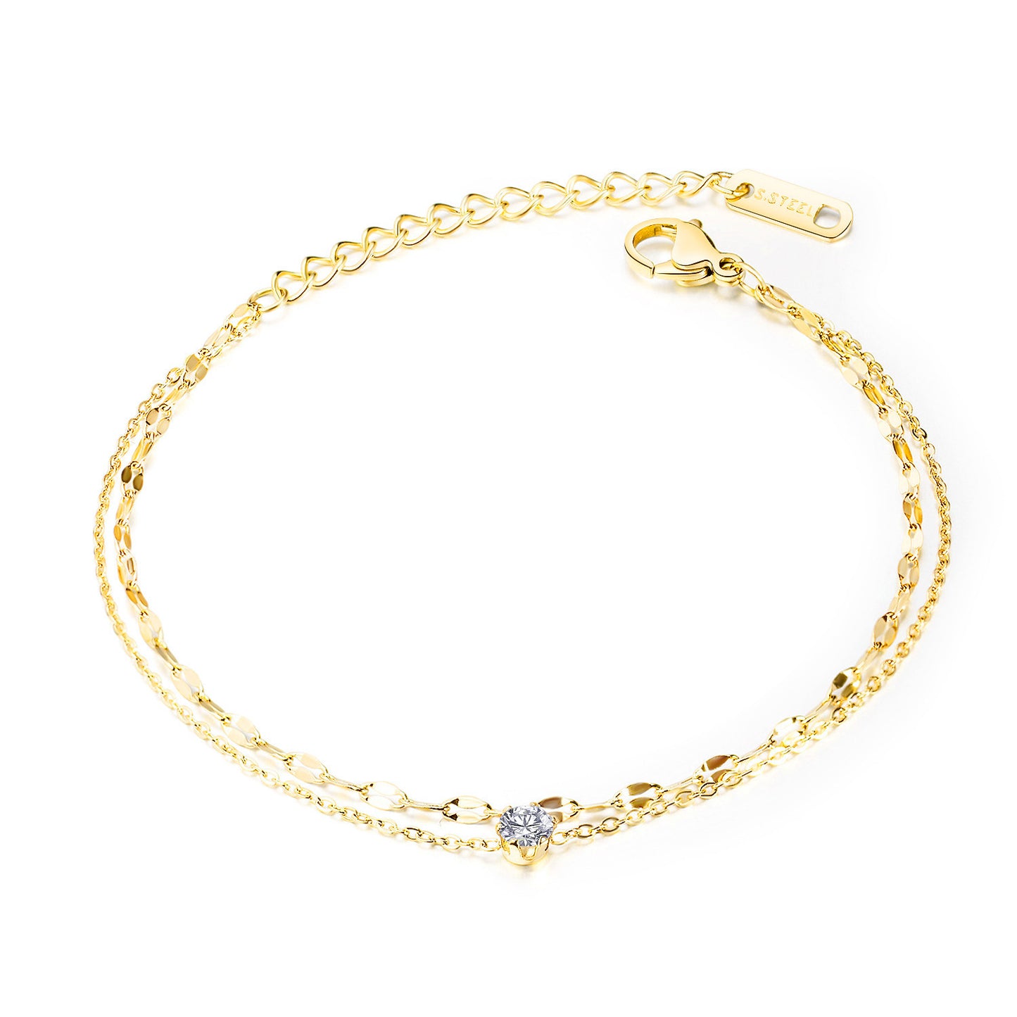 Diamond Super Flash Titanium Steel Female Cold High Sense Necklaces