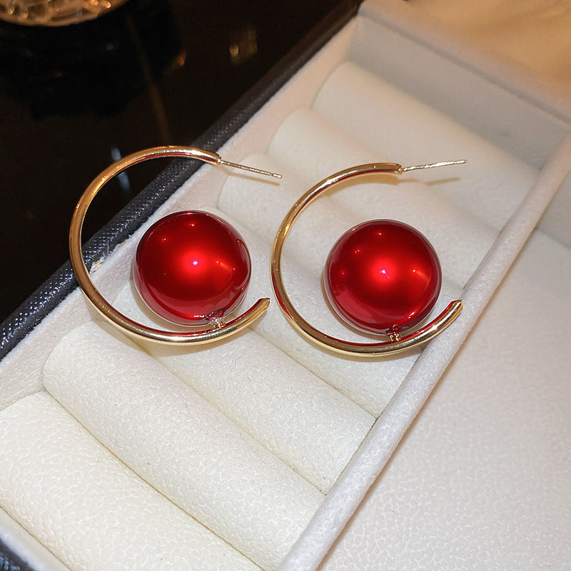 Women's Needle Shaped Metal Eardrop Design Fashion Earrings