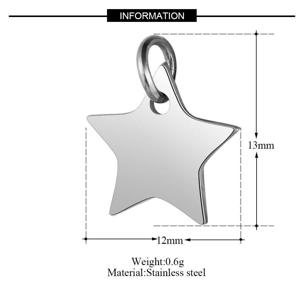 Small Five-pointed Star Elephant Cat Wings Lotus Pendants