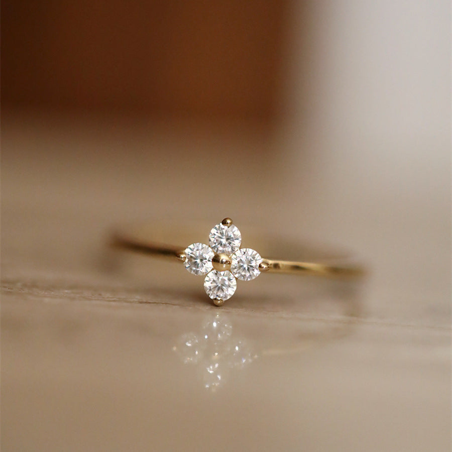 Zircon Thin Female Niche Design High Sense Rings
