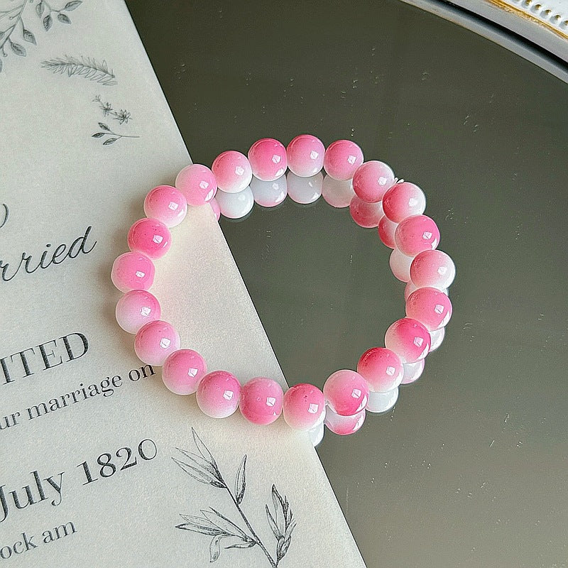 Purple Crystal Female Pliable Temperament Rosary Decompression Hand Bracelets