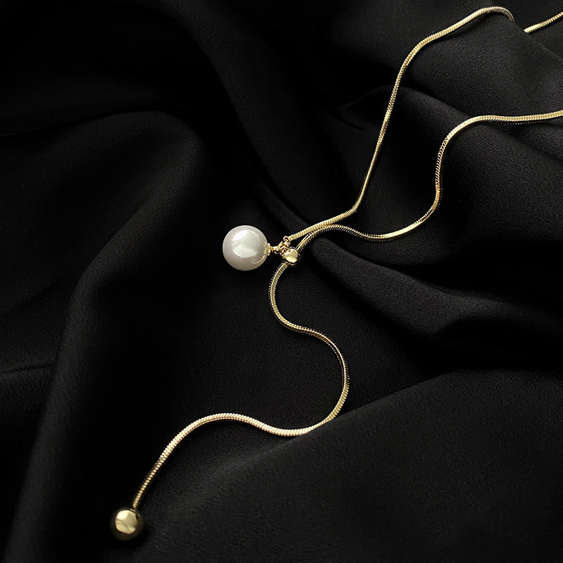 Adjustable Pearl Female Light Luxury Minority Necklaces