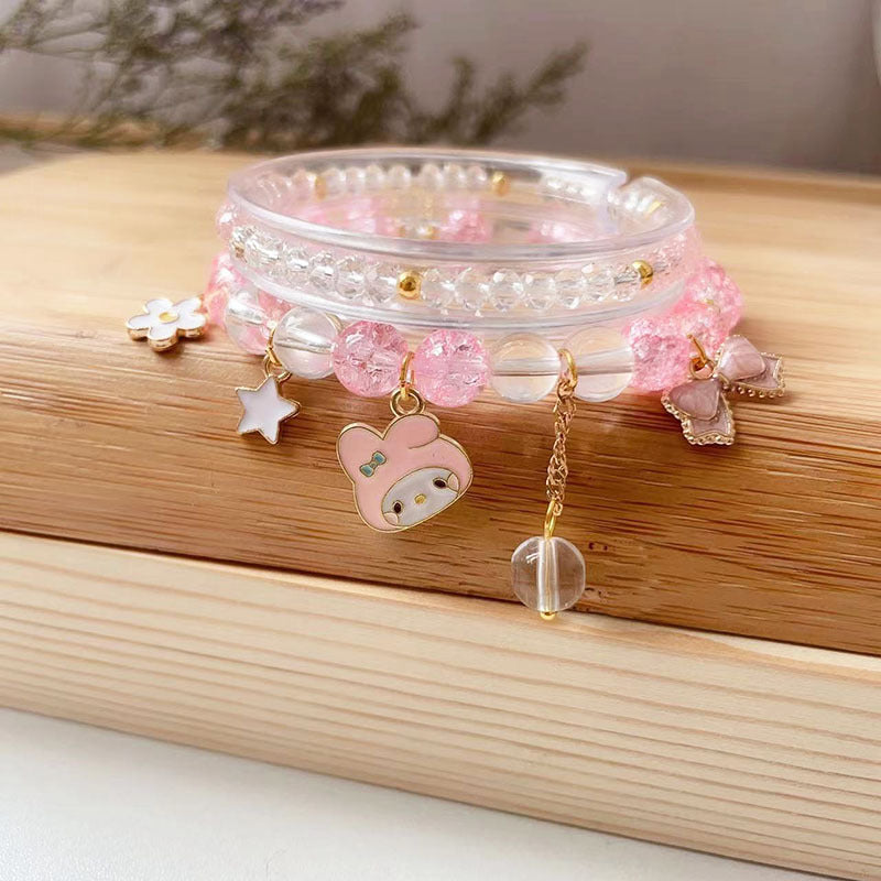 Summer Glass Chipping Beads Crystal Cute Bracelets