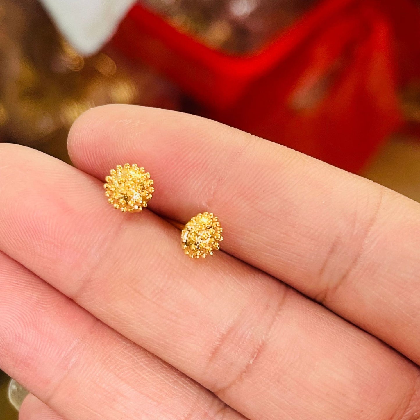 Women's Gold Small Ear Bar Simulation European Coin Earrings