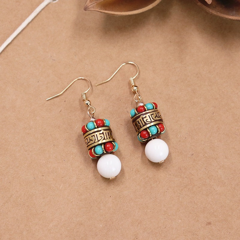 Women's Minority Style Exotic Tibetan Retro Graceful Earrings
