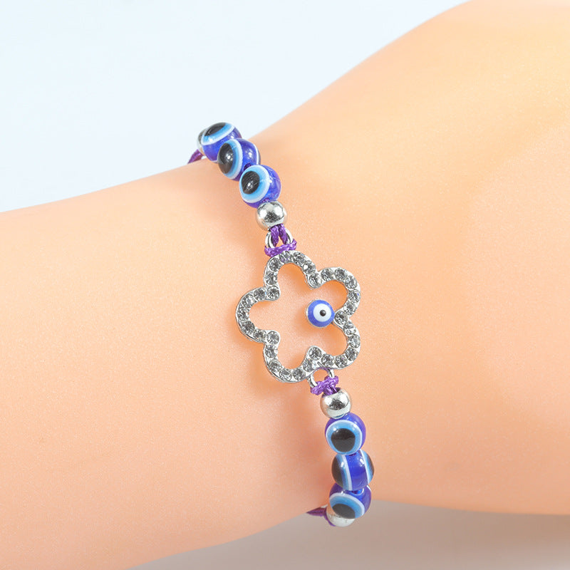 Woven Lucky Beads Charm Carrying Strap Bracelets