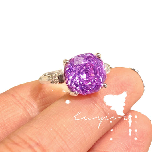 Cut Purple Diamond High Carbon Gorgeous Rings