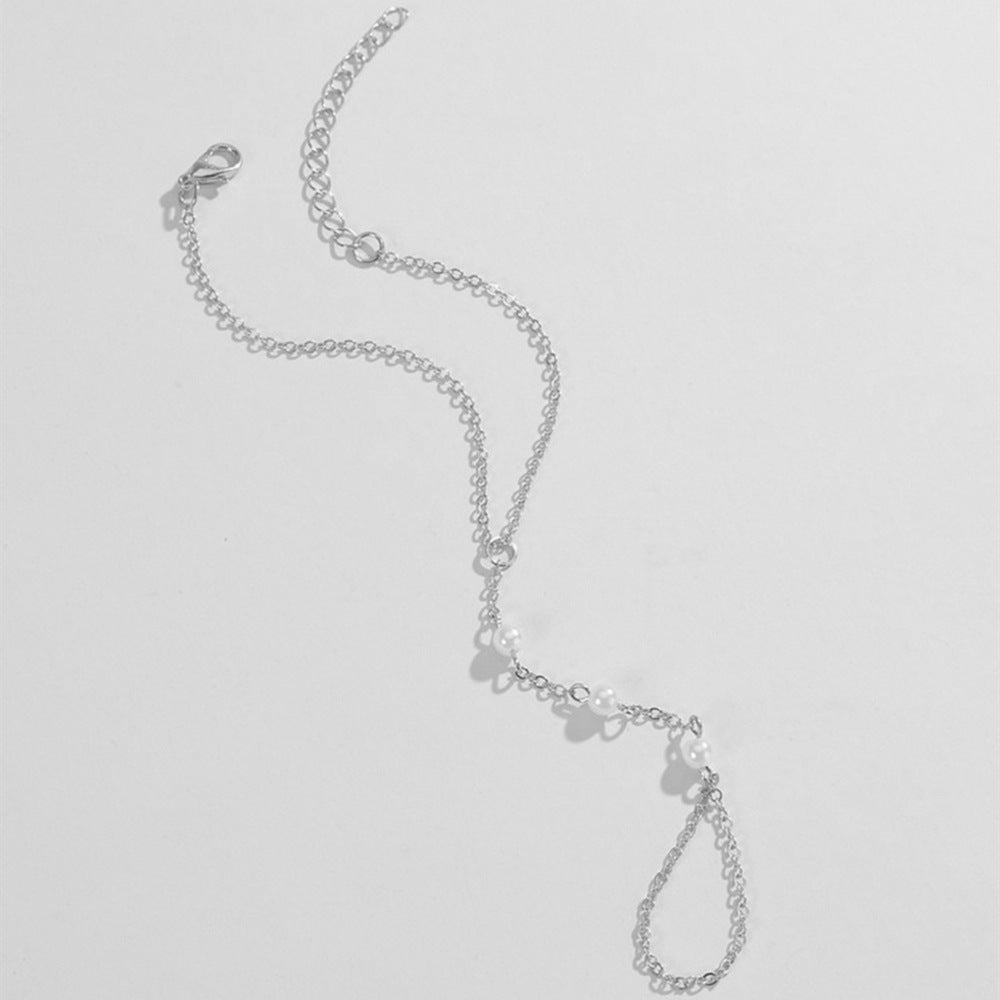 Women's Ornament Fashion Trendy Cool White Bead Versatile Bracelets