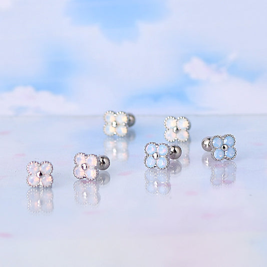 Kind Of White Fungus Bone Nail Earrings