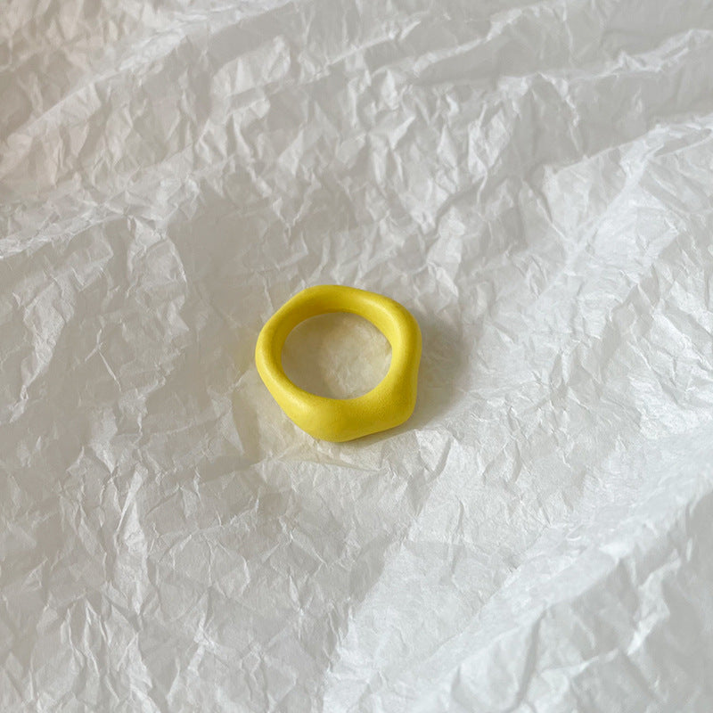 Resin Candy Color Cute Hand Jewelry Rings