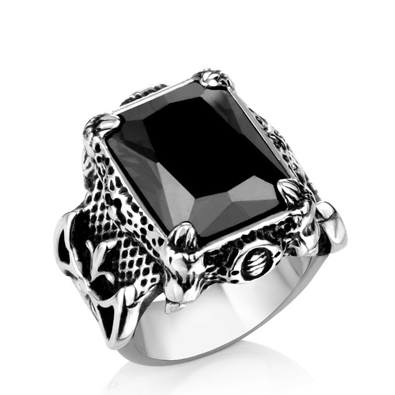 Men's Retro Ornament Titanium Steel Fashionmonger Nordic Stainless Rings