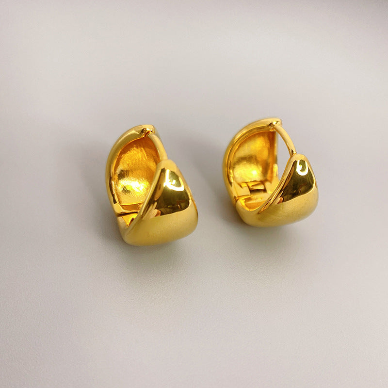 Oval Female Fashion Copper Plating Ear Rings