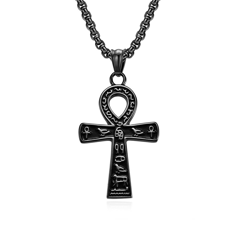 Ancient Egyptian Symbol Cross Titanium Steel Christmas Pendants
